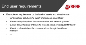 End user requirements examples