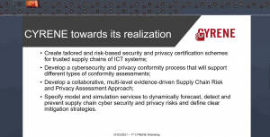 CYRENE towards its realization (key actions)