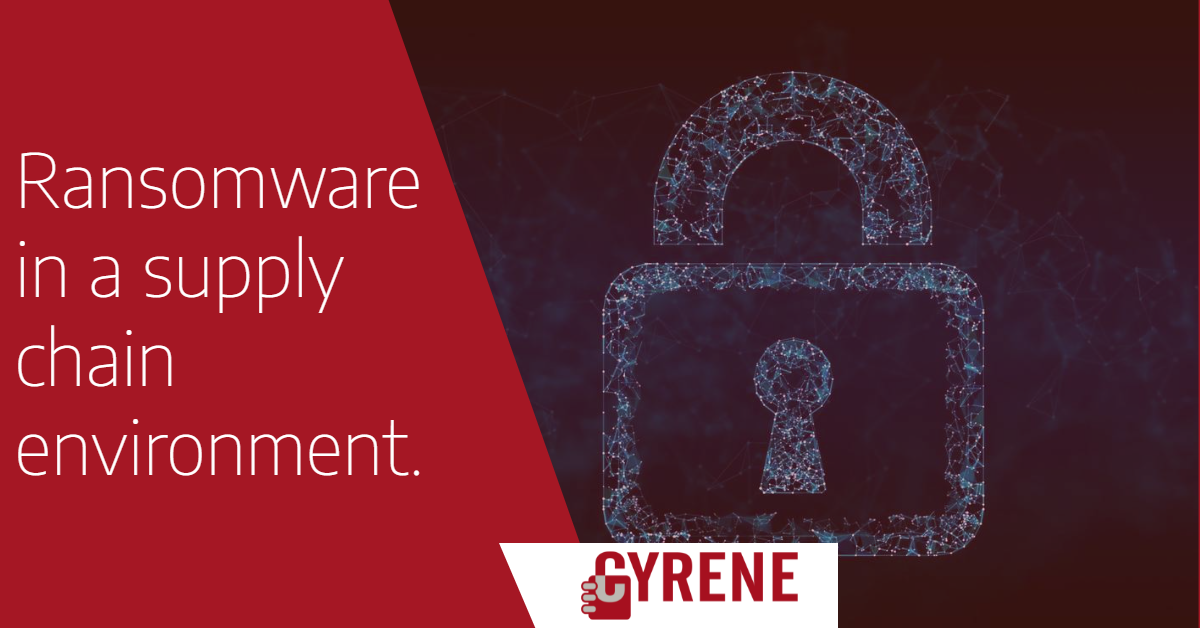 Read more about the article Ransomware in a supply chain environment.